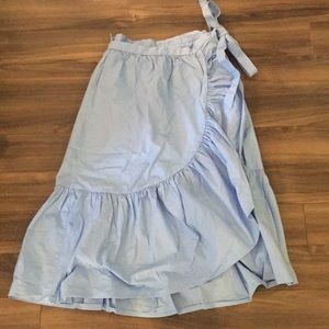 J. Crew ruffle wrap midi skirt